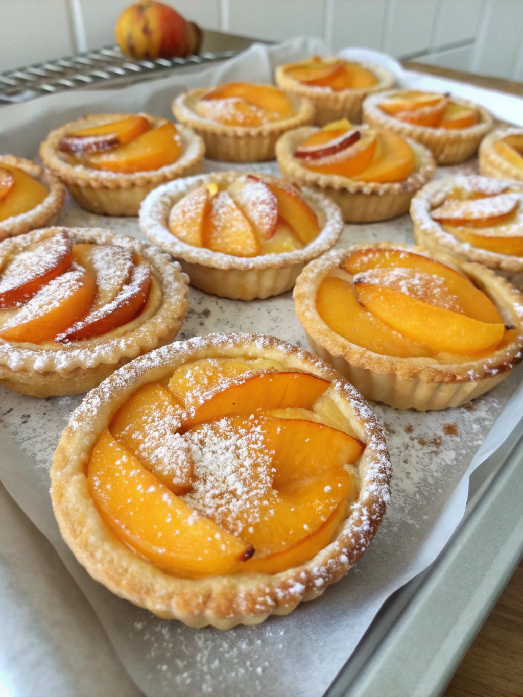 mini peach tarts