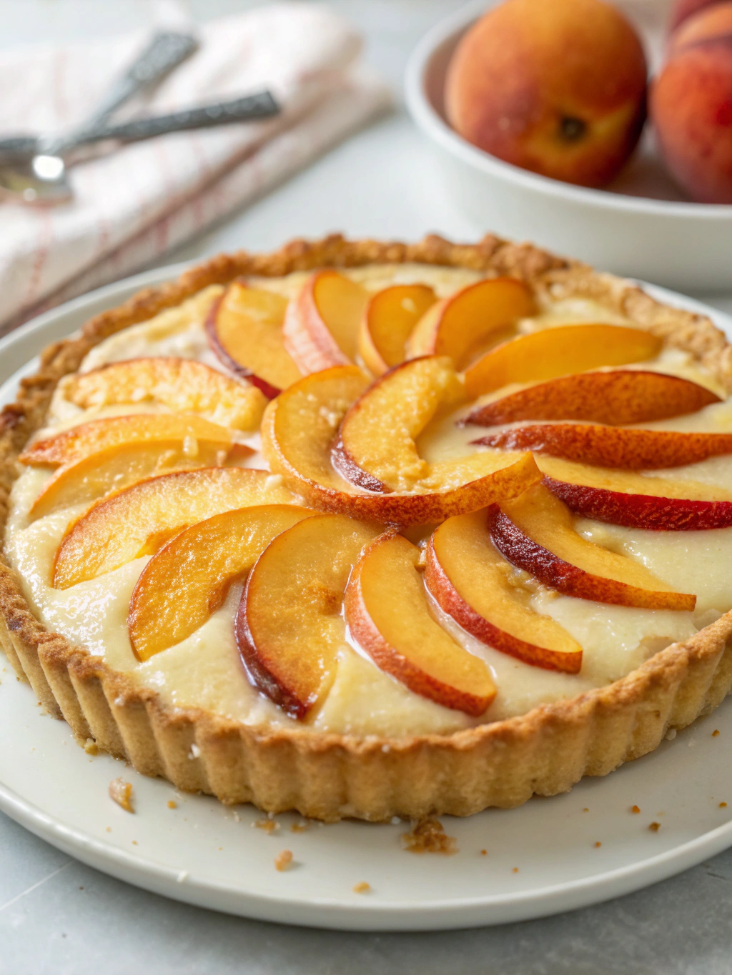 peach and frangipane tart