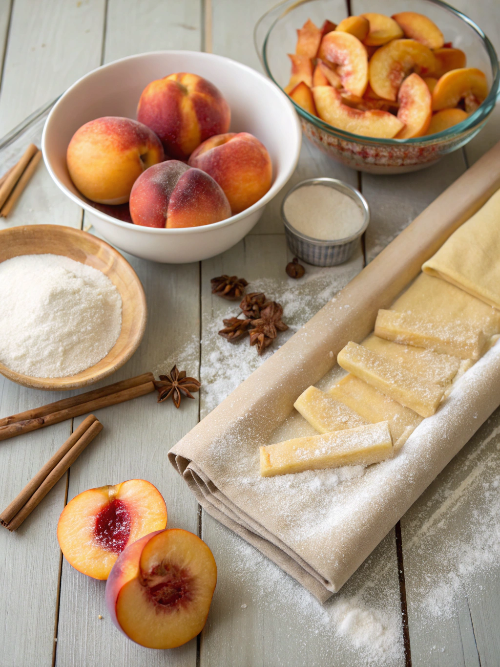 Peach Tart Puff Pastry Ingredients