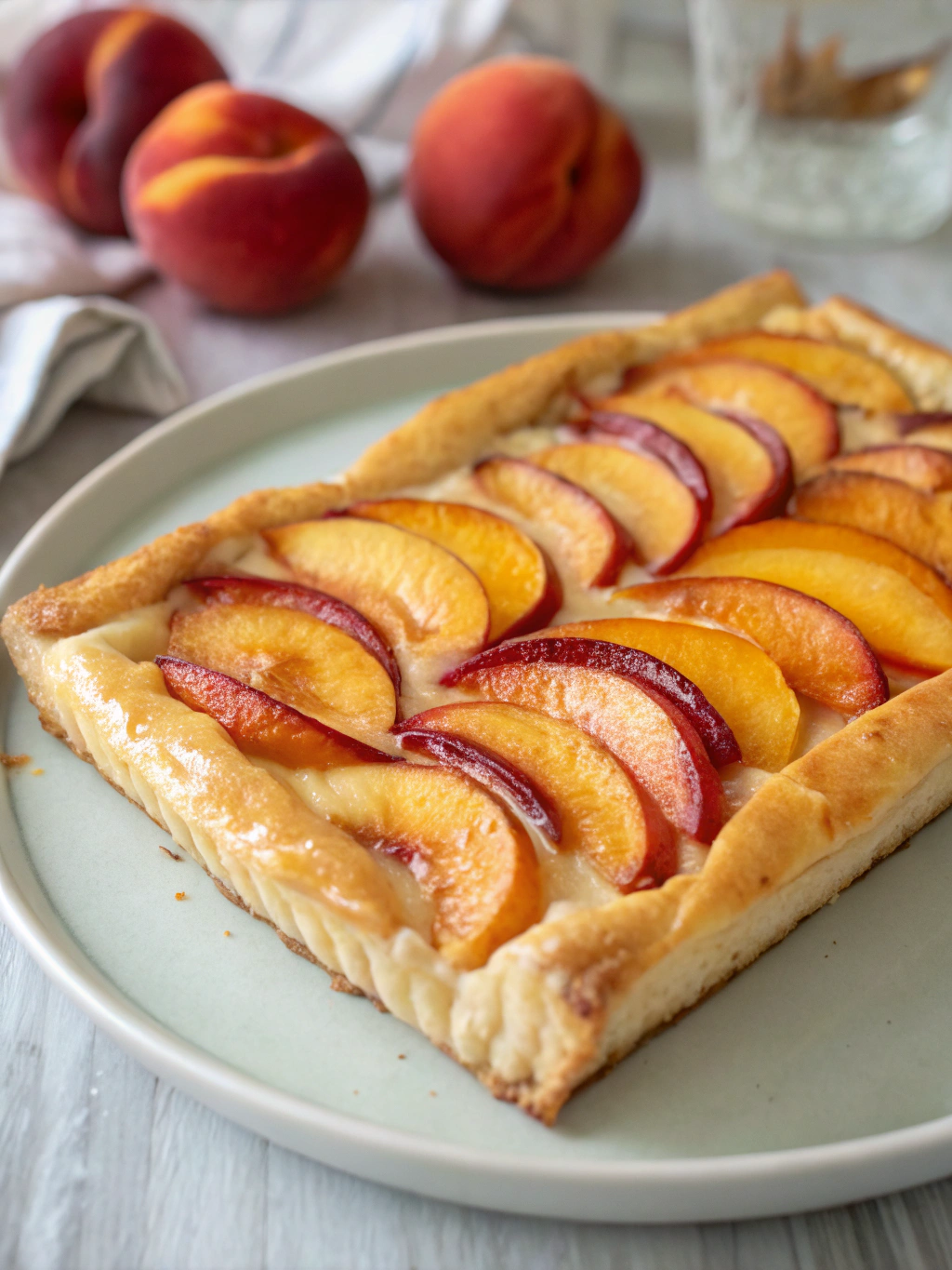 peach tart puff pastry